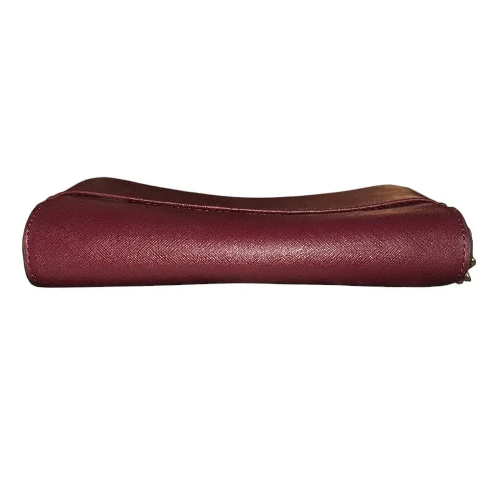 Kate Spade Cameron Small Flap Leather Burgundy Crossbody Bag